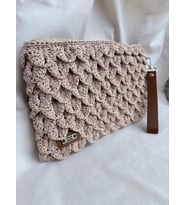 Özel Desenli Örgü Clutch Çanta