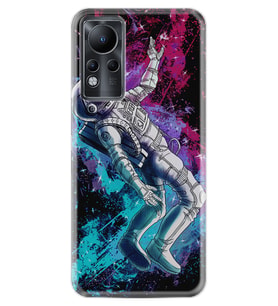 INFINIX Note 11 Pro Note 10 Hot 9 Play Kılıf Desemli Silikon Astronot Signs 1753