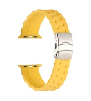 Apple Watch Ultra 49mm Uyumlu Kordon KRD-72 Silikon Strap Kayış (Sarı)