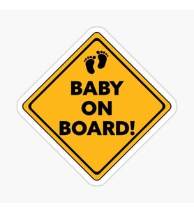 Araçta bebek var Baby On Board Sticker Yapıştırma 19CM md1