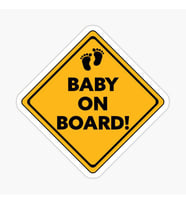 Araçta bebek var Baby On Board Sticker Yapıştırma 19CM md1