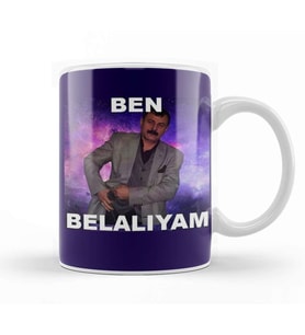 Ben Belayım Azer Bülbül Kupa Bardak Porselen