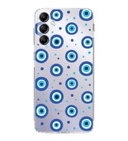PrintiFy Samsung Galaxy A14 ile Uyumlu 1mm Slim Fit Nazar Boncuğu 1 Baskılı Şeffaf  Kılıf
