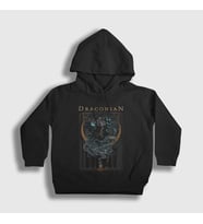 Presmono Unisex Çocuk Siyah Candle Band Draconian Kapüşonlu Sweatshirt 356742tt