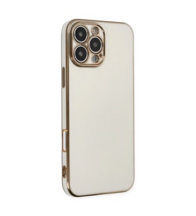 İphone 16 Pro Kılıf Volet Silikon - Beyaz
