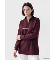 LCW Modest Mürdüm Soft Touch Oversize Kadın Sweatshirt Tunik