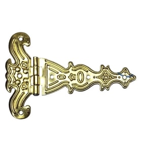 Dekoratif, Sac Tek Kuyruklu Menteşe - 69x102 Mm, Büyük, Sarı, 100 Adet