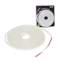 Powermaster 12 Volt 5 Metre Silikonlu Beyaz Neon Led Işık Şerit Su Geçirmez Hortum Led Esnek Tabela Işık