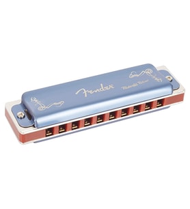 Fender 0990702105 Midnight Blues Mızıka (Fa - F Majör) Profesyonel Kalite ve Uygun Fiyat Yan Bağlantı Noktaları ile Hava Kaçağını Önler