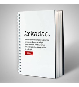 Arkadaşa Özel İsimli Defter