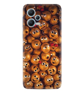 Xiaomi Redmi Note 12 5g Kılıf Resimli Desenli Silikon Platinium Series Gold Emoji 1877
