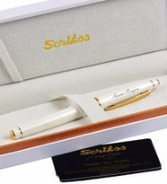 Scrikss Kişiye Özel Beyaz Gold Renk Roller Kalem