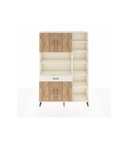 Arges Dolap 10 Raflı Tek Çekmeceli 4 Kapaklı 132x30x195 Aytaşı-Çam/Aytaşı
