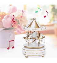 Dekoratif Atlı Karınca Müzik kutusu Beyaz