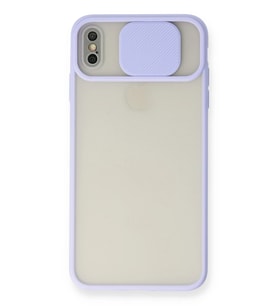 Iphone X Kılıf Palm Buzlu Kamera Sürgülü Silikon - Lila
