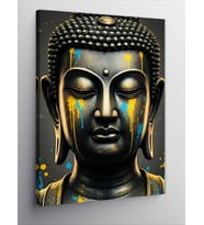 Kanvas Tablo Altın Ve Siyah Buddha Figürü