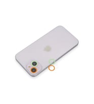 Uray store Apple iPhone 13 Mini Renkli Kamera Lens Koruma Cam - Turuncu-Yeşil