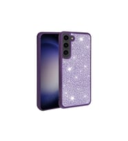 Samsung Galaxy S23 Uyumlu Kılıf Parlak Taşlı Tasarım Zore Ston Kapak (Koyu Mor)