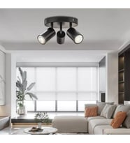 MYLİGHTS  ÜÇLÜ METAL LED AVİZE PLOFONYER LED SPOT GÜNIŞIĞI LED AMPULLÜ TEK FİYATIDIR (Siyah)