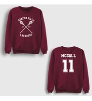 Presmono Unisex Bordo 11 Scott Mccall Dizi Teen Wolf Sırt Baskılı Sweatshirt 530940tt (Bordo)