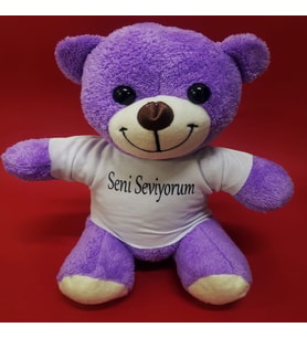 Seni Seviyorum Tişörtlü Peluş Ayı