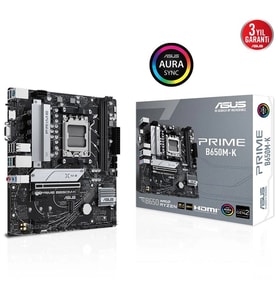 ASUS PRIME B650M-K DDR5 6400MHZ 1XVGA 1XHDMI 2XM.2 USB 3.2 MATX AM5 (AMD AM5 9000/8000/7000 SERİLERİ