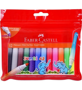 Faber-Castell Jumbi-Neon Floresan Markör12'li Poşet