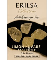 Sertifikalı Limon Kuvars Taşı Kütle 25–30 mm – Anti Depresyon ve Pozitif Enerji Taşı (Çok Renkli)
