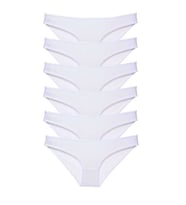 6 adet Süper Eko Set Likralı Kadın Slip Külot Beyaz