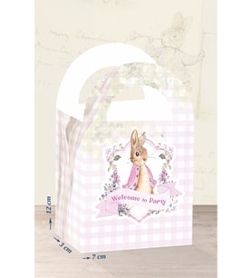 Pink Rabbit Pembe Tavşan Teması Mini Çanta 12x7 cm 8'li Paket