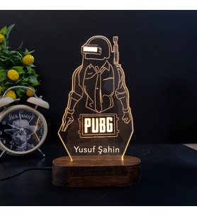 Kişiye Özel Pubg Figürlü 3D Led Lamba