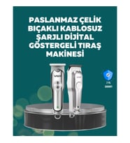 Mey İthalat® Profesyonel Saç ve Sakal Kesme Makinesi – Şarjlı, Sessiz Motor, Ayarlanabilir Tarak