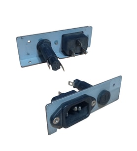 2 Adet Topraklı AC Power Soketi Erkek Kulaklı 220V ve Sigorta Yuvası Modülü