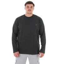 Erkek 115-155 Kilo Arası İçin Uygun Uzun Kol Bisiklet Yaka Mevsimlik Düz Renk İnce Sweatshirt