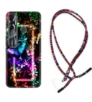 Tecno Spark 6 6 Go 8C 8 Pro 7 7 Pro Kılıf Boyun Asklı Rasta Silikon Butterfly Neon 1684