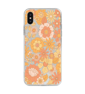 Iphone X / Xs Uyumlu Çiçek Desenli Şeffaf Telefon Kılıfı