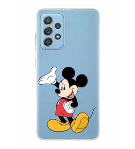 Samsung Galaxy A52s  Kapak Mickey Mouse Tasarımlı Şeffaf Silikon Kılıf