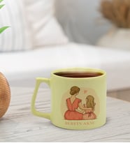 BK Gift Kişiye Özel İsimli Anneler Günü Tasarımlı Pastel Sarı Middle Kupa Bardak, Anneye Hediye, Anneler Günü Hediyesi-5