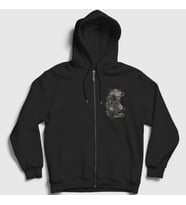 Presmono Unisex Siyah Legend Mastodon Fermuarlı Kapüşonlu Sweatshirt 163371tt