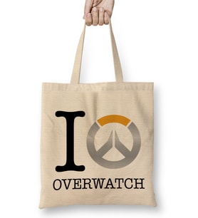 Love Overwatch Logo Bez Çanta Uzun Saplı