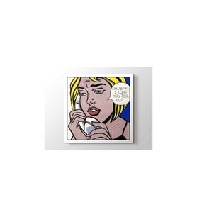 Roy Lichtenstein - Oh Jeff I Love You Too But Tablo - 106296 - 35x35 Cm