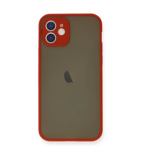 Apple iPhone 12 Mini Kılıf Montreal Silikon Kapak - Kırmızı