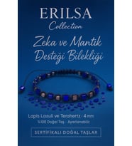 Sertifikalı Zeka ve Mantık Desteği Enerji Bilekliği – Lapis Lazuli ve Terahertz Doğal Taş 4 mm (Çok Renkli)