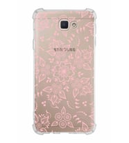 Samsung Galaxy J7 Prime  Köşe Korumalı Antişok Kapak Nostalji Desen Tasarımlı Şeffaf  Kılıf