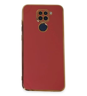 Newface Xiaomi Redmi Note 9 Kılıf Volet Silikon - Kırmızı