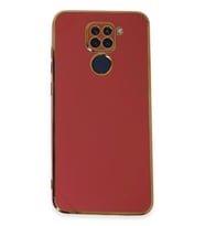 Newface Xiaomi Redmi Note 9 Kılıf Volet Silikon - Kırmızı