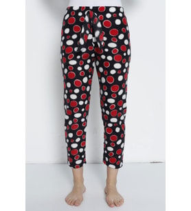 Cepsiz Kışlık Polar Kadın Pijama Altı Tek Alt je25 (Siyah)