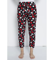 Cepsiz Kışlık Polar Kadın Pijama Altı Tek Alt je25 (Siyah)