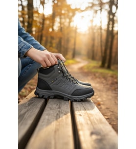 Enoch Erkek Siyah Waterproof Kürklü Outdoor Trekking ve Kışlık Bot