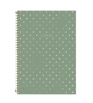 Puantiyeli Defter Çizgili Yeşil 17x24 cm